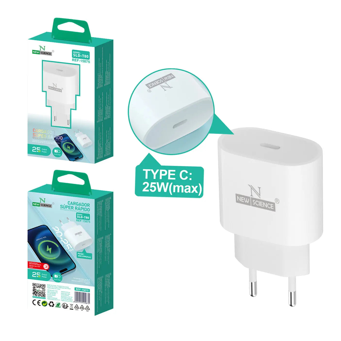 Brzi Punjač USB-C PD 25W SLD-T80 - KIKY STORE