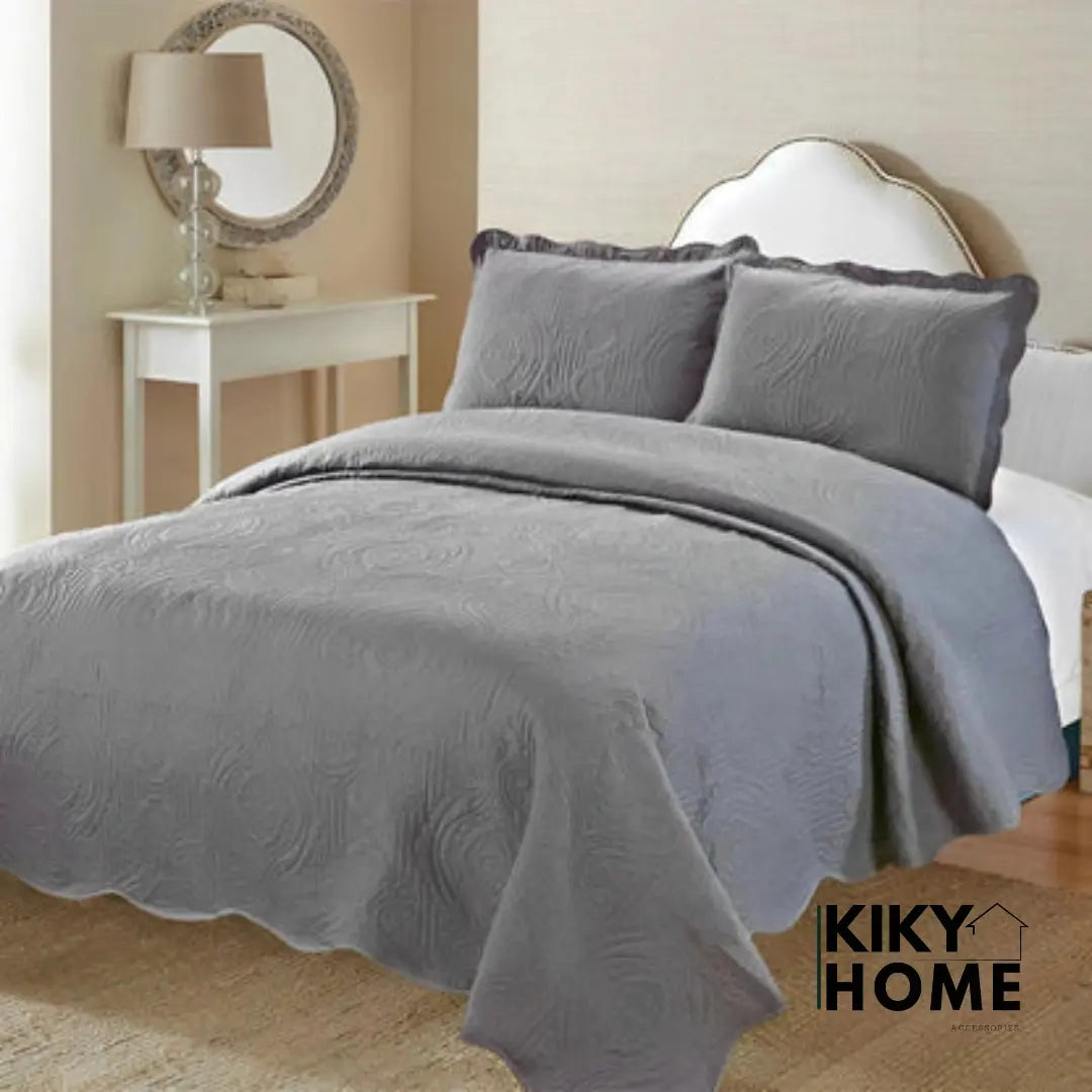 Elegantni prekrivač 220x240cm + 2 jastučnice GRATIS - Siva - KIKY STORE