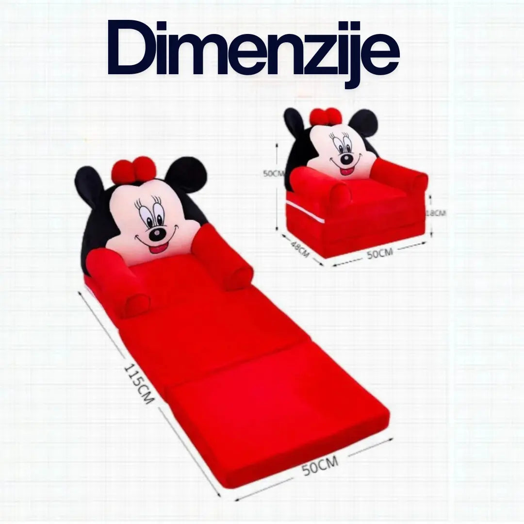 SoftKids fotelja-Dječja sofa na razvlačenje KIKY STORE