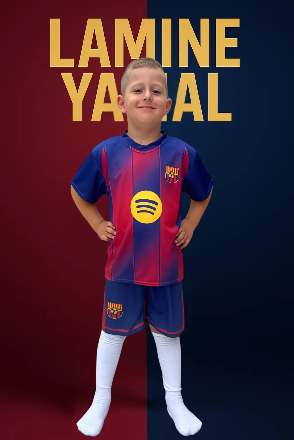 Dječji dres nogometni komplet Yamal barca (br 10) KIKY STORE