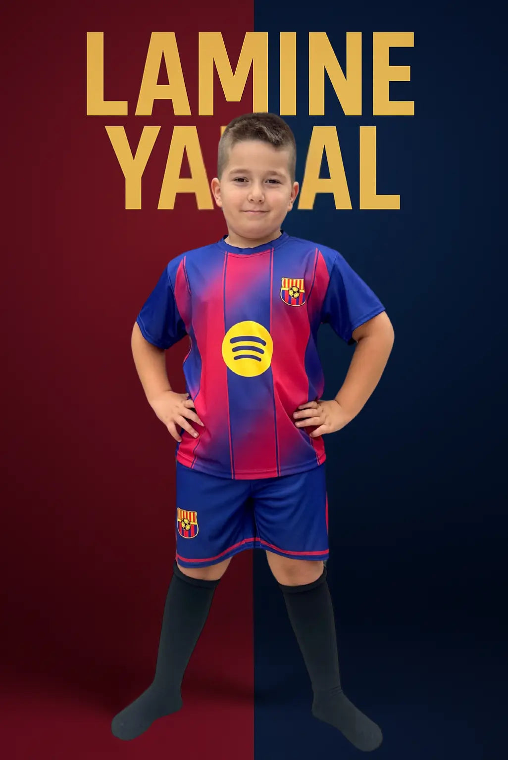 Dječji dres nogometni komplet Yamal barca (br 10) KIKY STORE