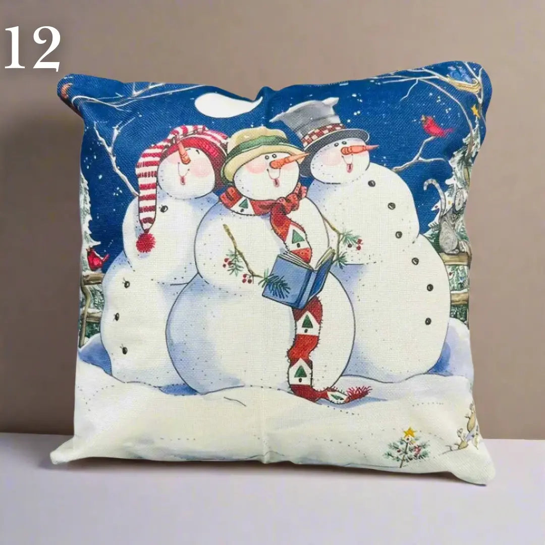 Božićne jastučnice od lana – 45x45 cm 2kom - KIKY STORE