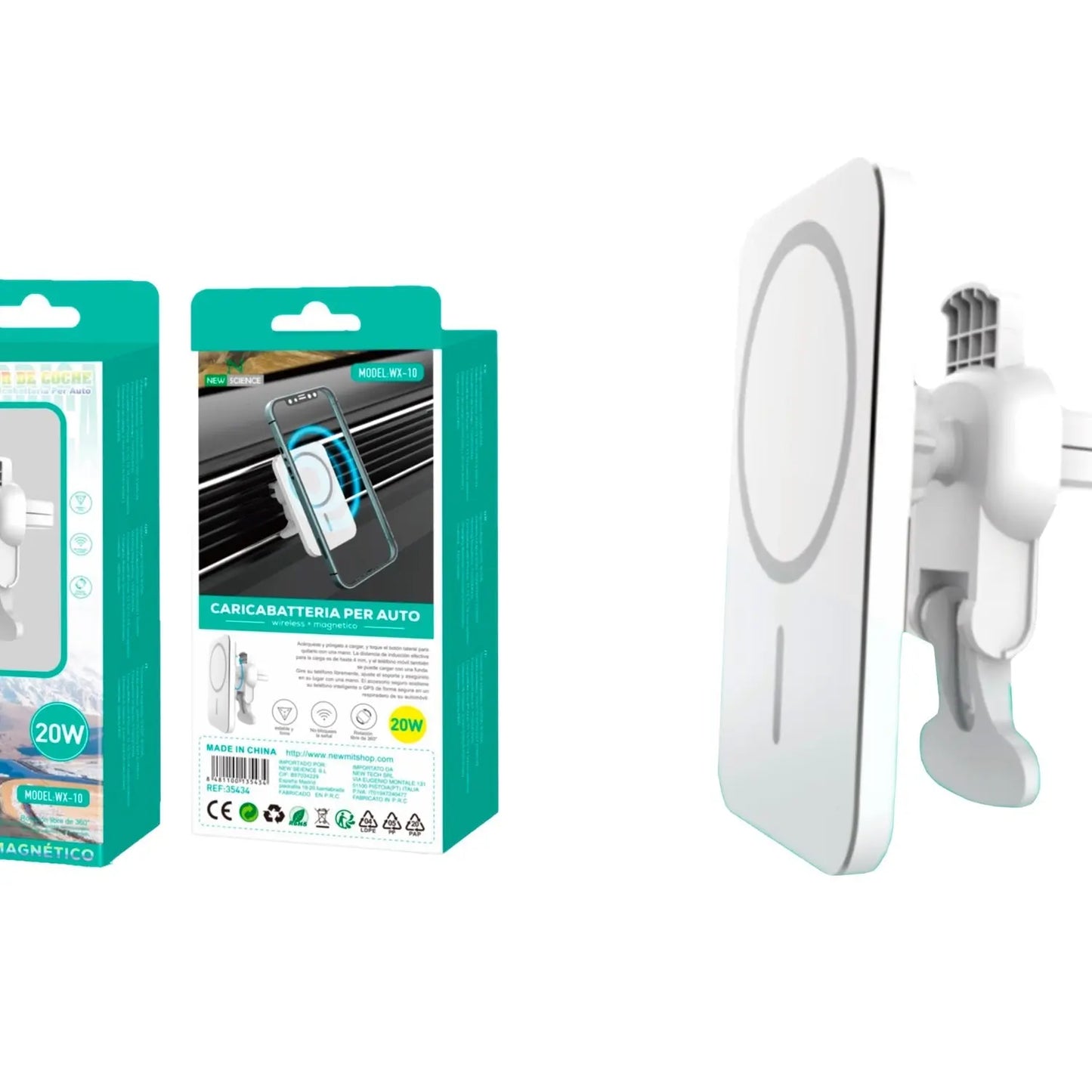 Punjač auto (Držač magnetni) WX-10 Bijeli - KIKY STORE