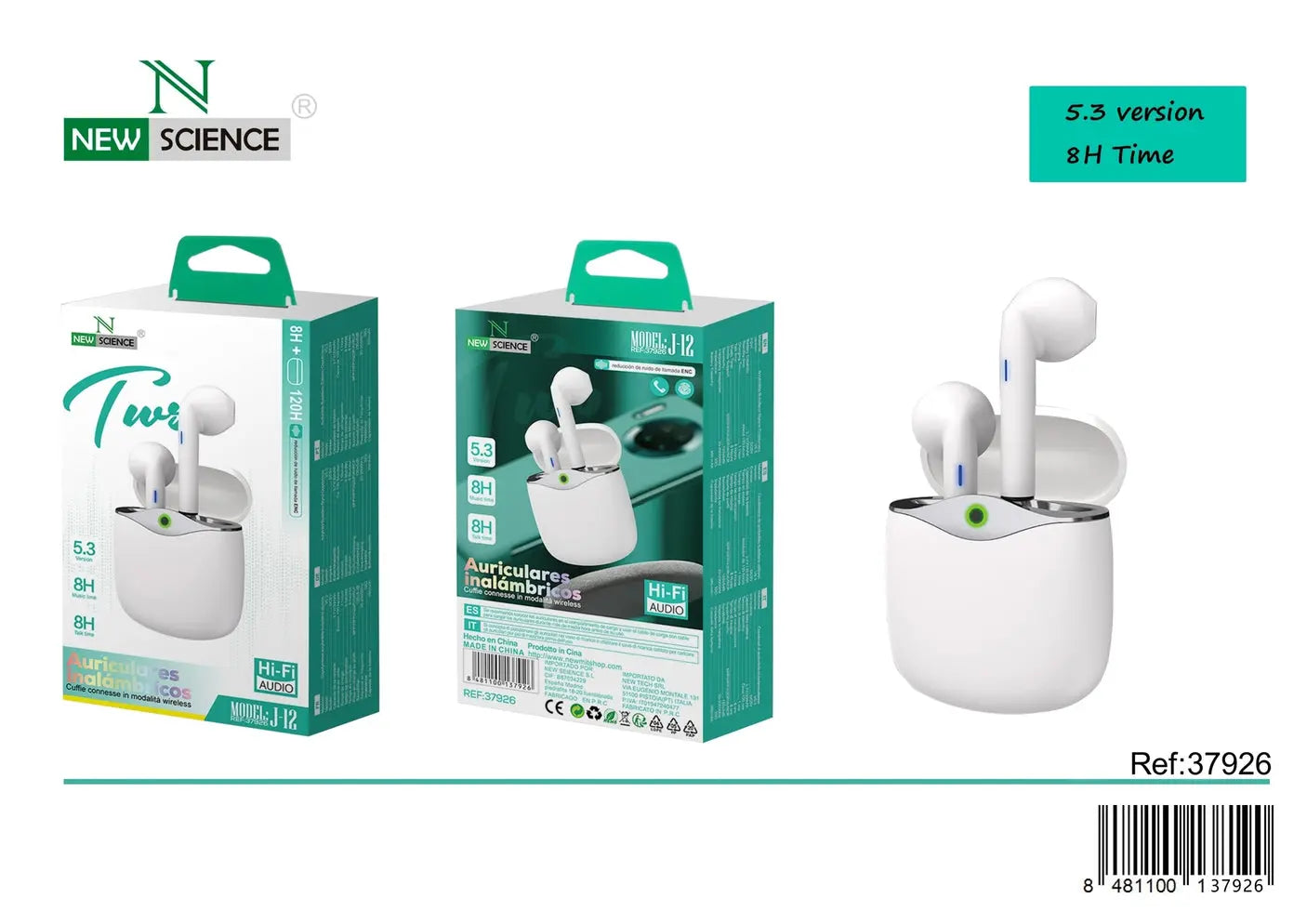 Bežične Bluetooth slušalice J-12 s Hi-Fi zvukom - KIKY STORE