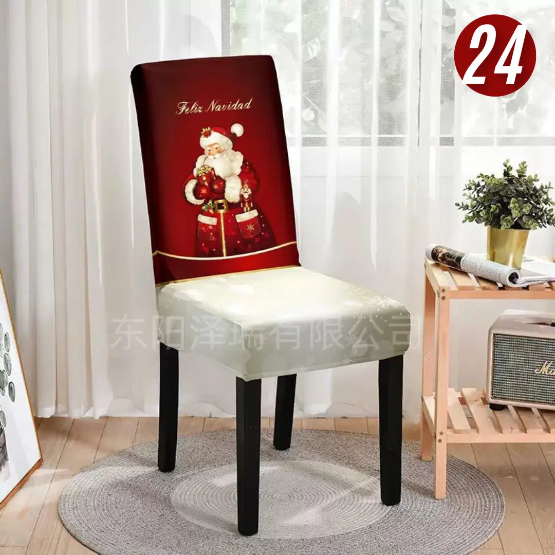 Božićne navlake za stolice set od 6 komada KIKY STORE