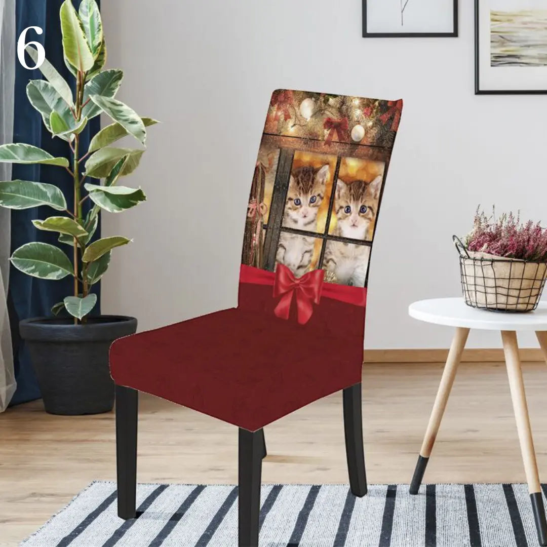 Božićne navlake za stolice set od 6 komada - KIKY STORE