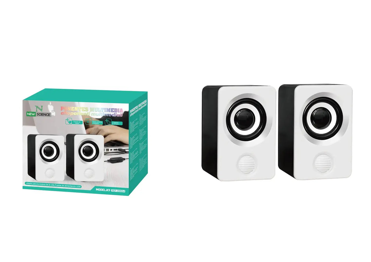 MINI ZVUČNIK PC K9 (Bijeli) - KIKY STORE