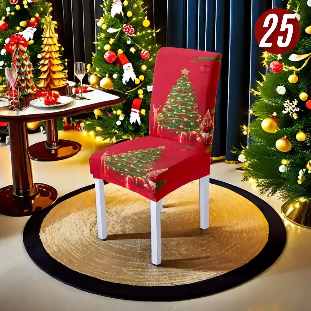 Božićne navlake za stolice set od 6 komada KIKY STORE