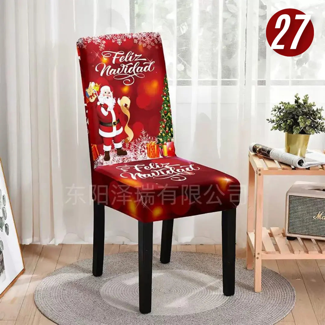 Božićne navlake za stolice set od 6 komada KIKY STORE