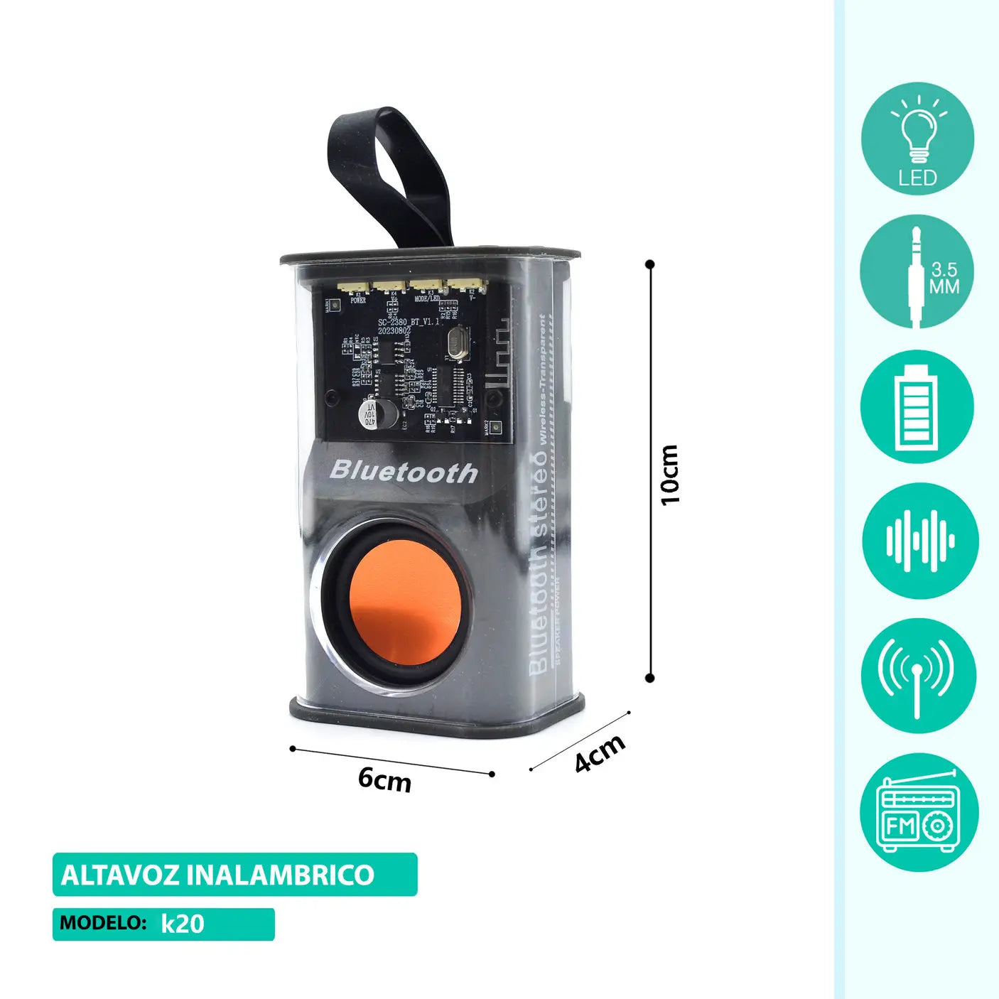 ZVUČNIK SA SVJETLOM LED K20 - KIKY STORE