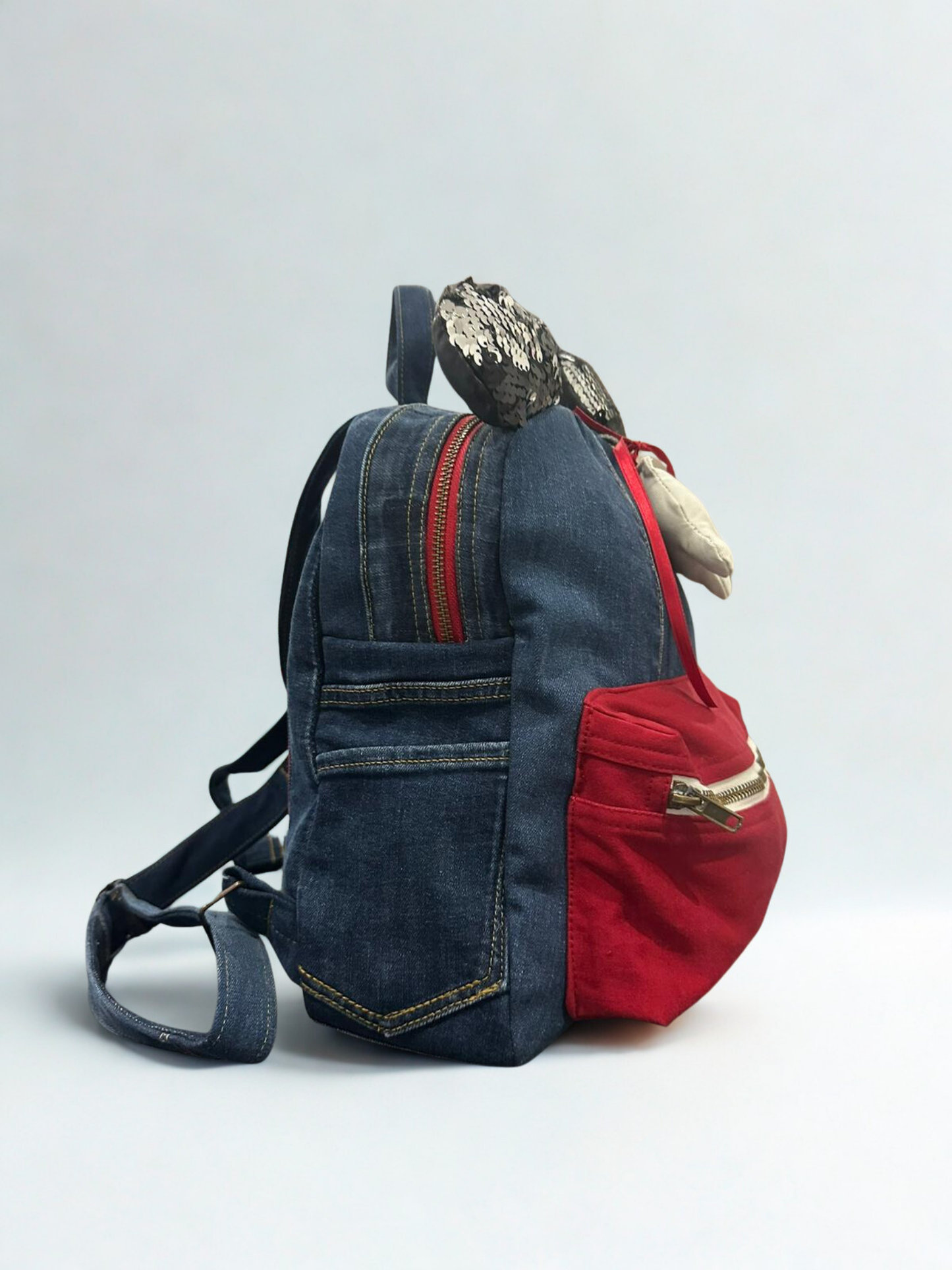 Denim ruksak “Mini Mouse” – Unikat 1/1 KIKY STORE