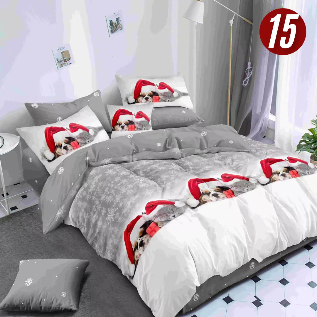 Božićni set posteljina za bračni krevet - 6 dijela KIKY STORE