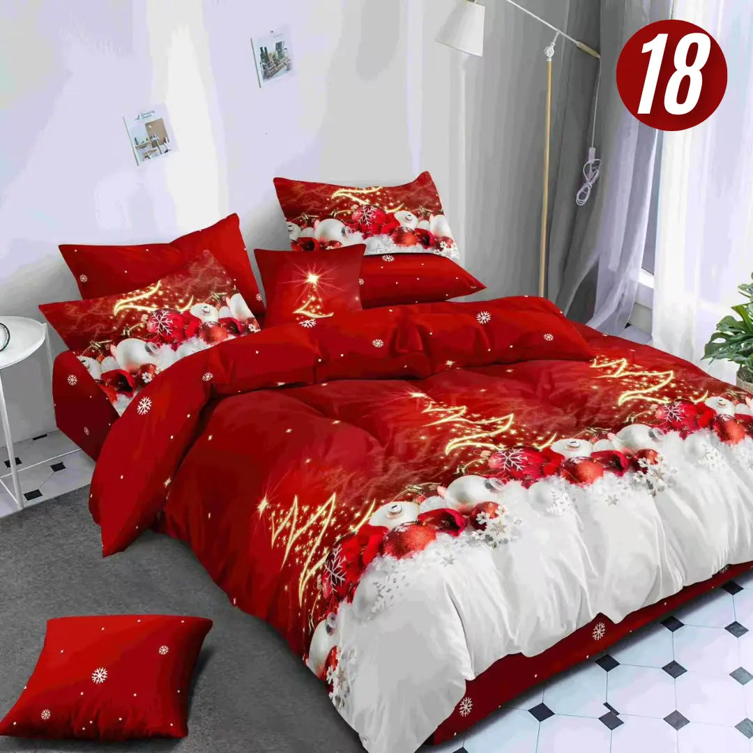Božićni set posteljina za bračni krevet - 6 dijela KIKY STORE
