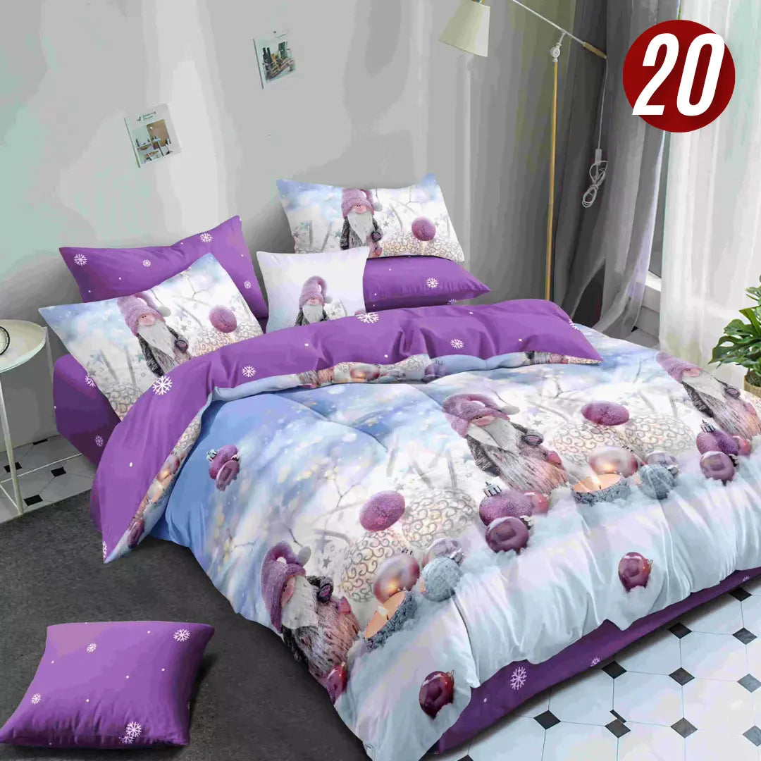 Božićni set posteljina za bračni krevet - 6 dijela KIKY STORE