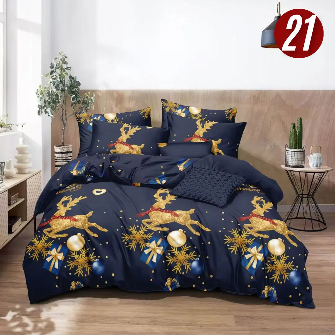 Božićni set posteljina za bračni krevet - 6 dijela KIKY STORE