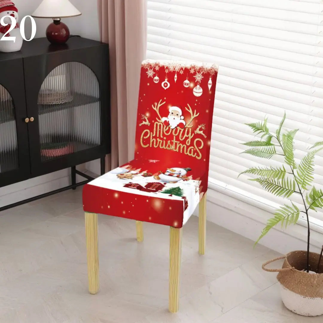 Božićne navlake za stolice set od 6 komada - KIKY STORE