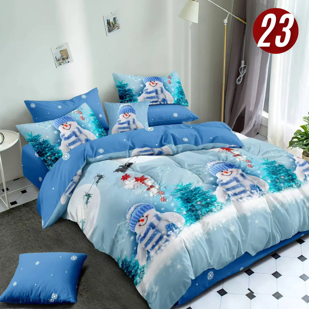 Božićni set posteljina za bračni krevet - 6 dijela KIKY STORE