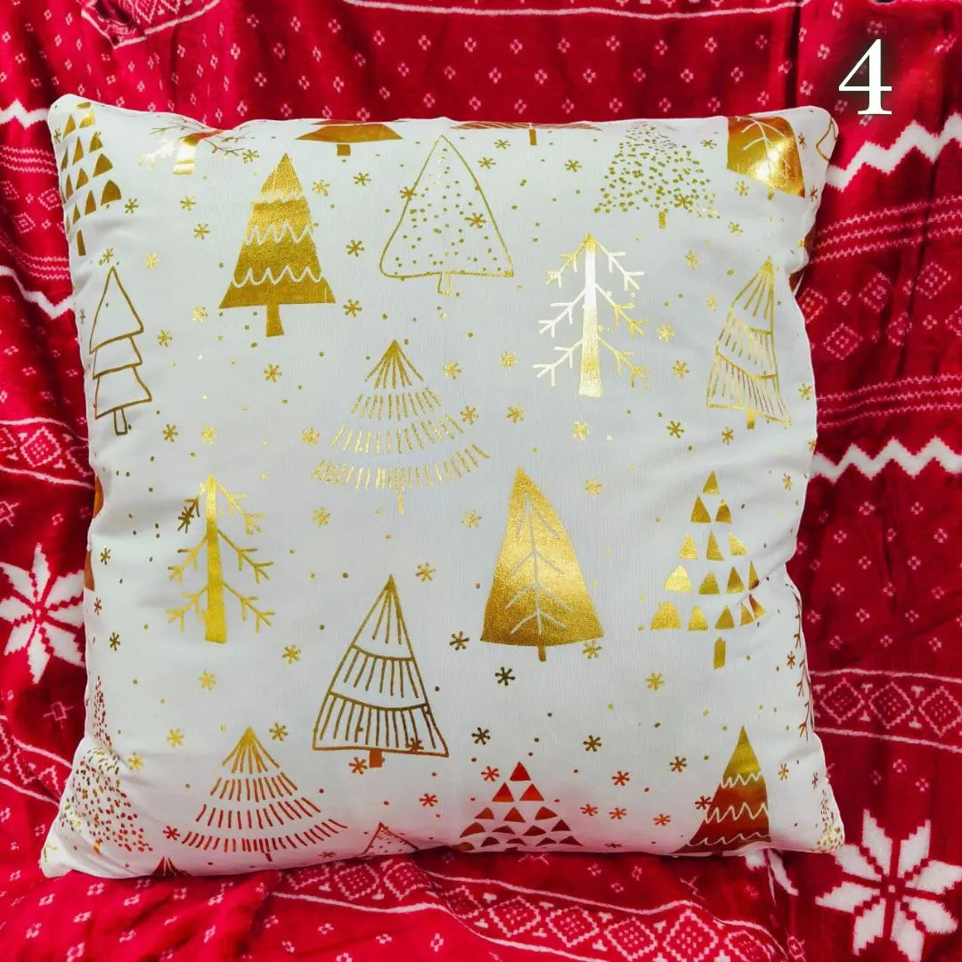 Božićne jastučnice 2 kom GOLD 45x45 cm - KIKY STORE