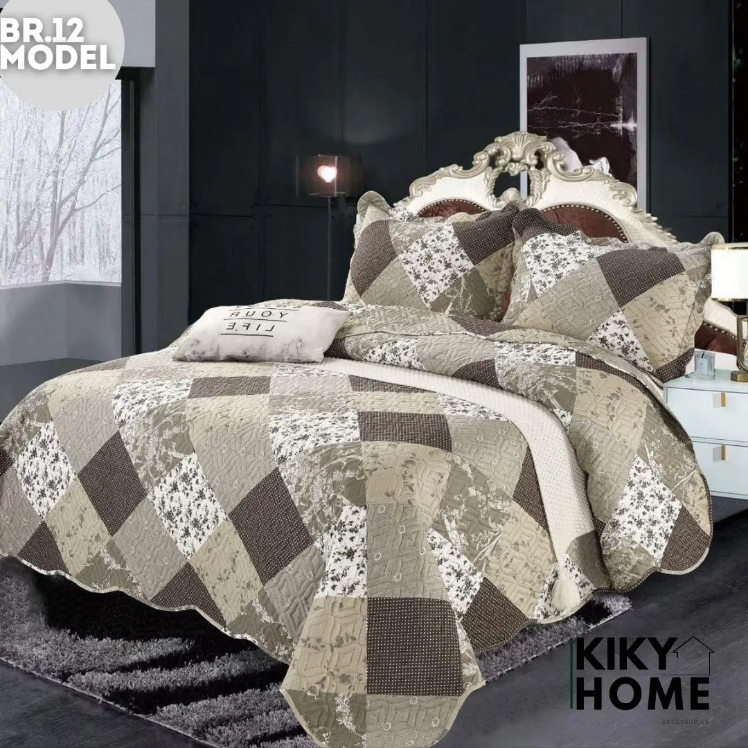 Elegantni prekrivač s uzorcima (Model 12) 220x240cm + 2 jastučnice GRATIS - KIKY STORE