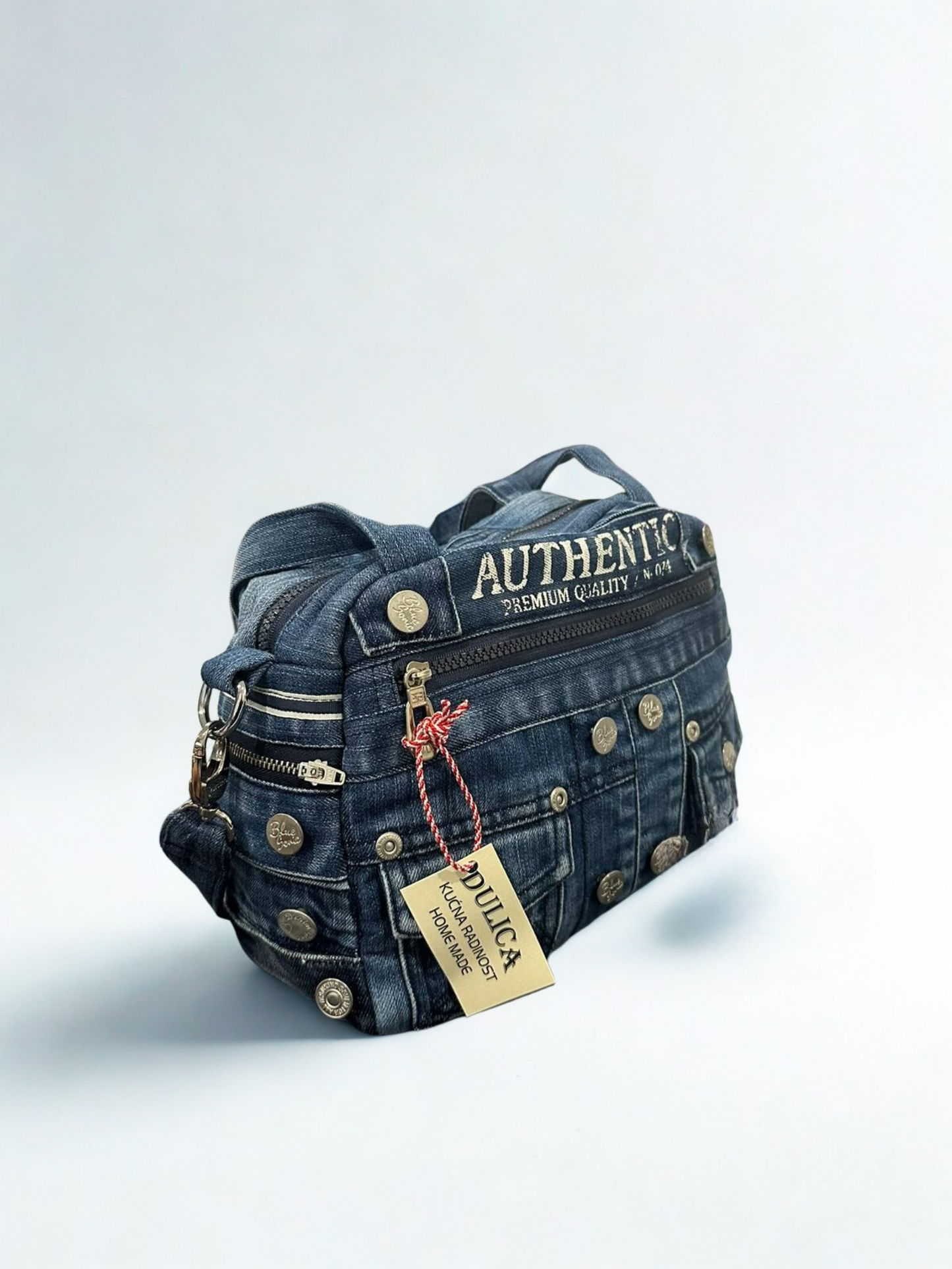 Denim torba “Authentic Blue” – ručni rad, KIKY STORE