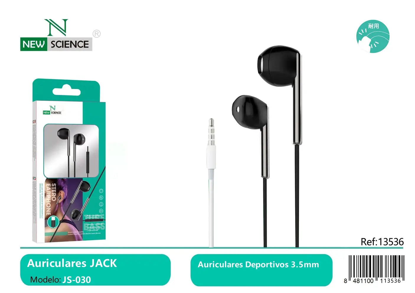 Žične stereo slušalice JS-030 - KIKY STORE