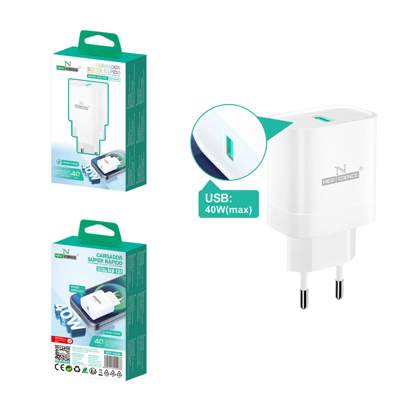 USB Punjač SLD-T37 - 40W - KIKY STORE