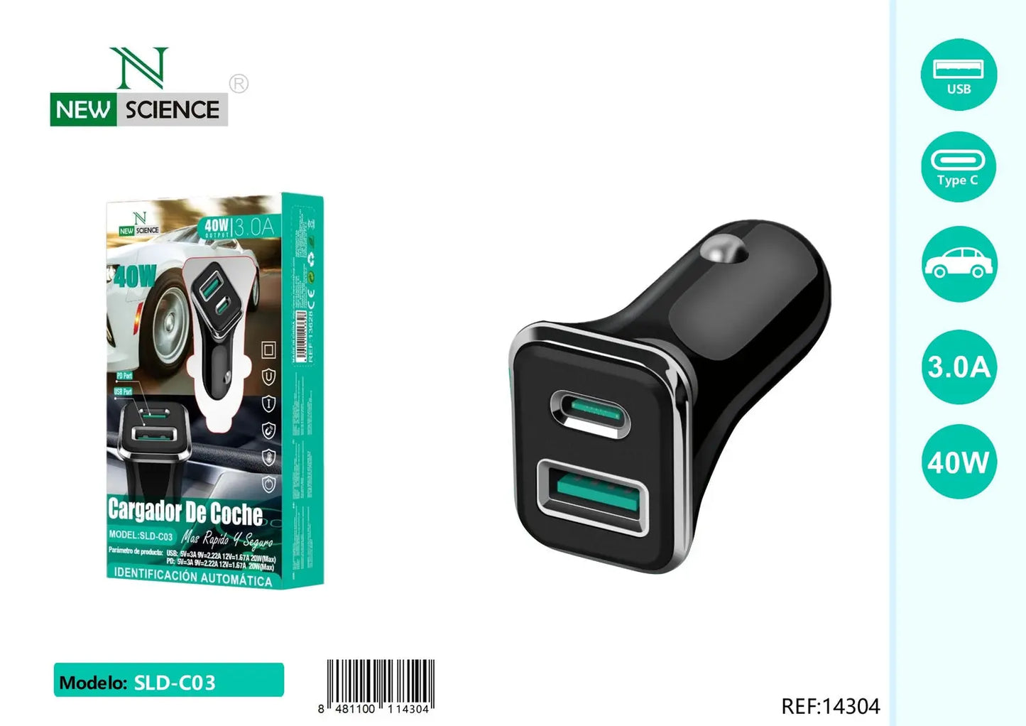 Auto punjač 40W PD+USB - KIKY STORE