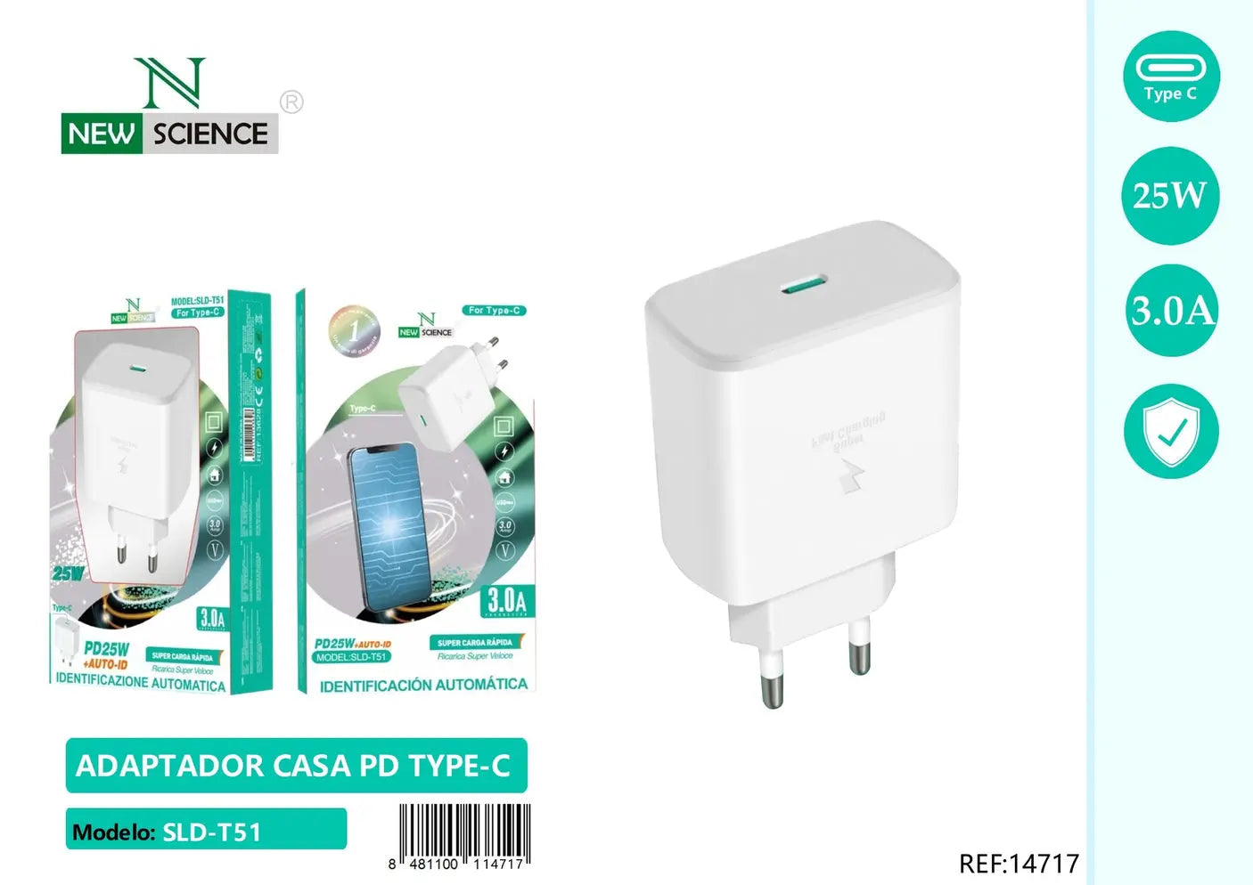 Brzi Punjač USB-C 25W SLD-T51 - KIKY STORE