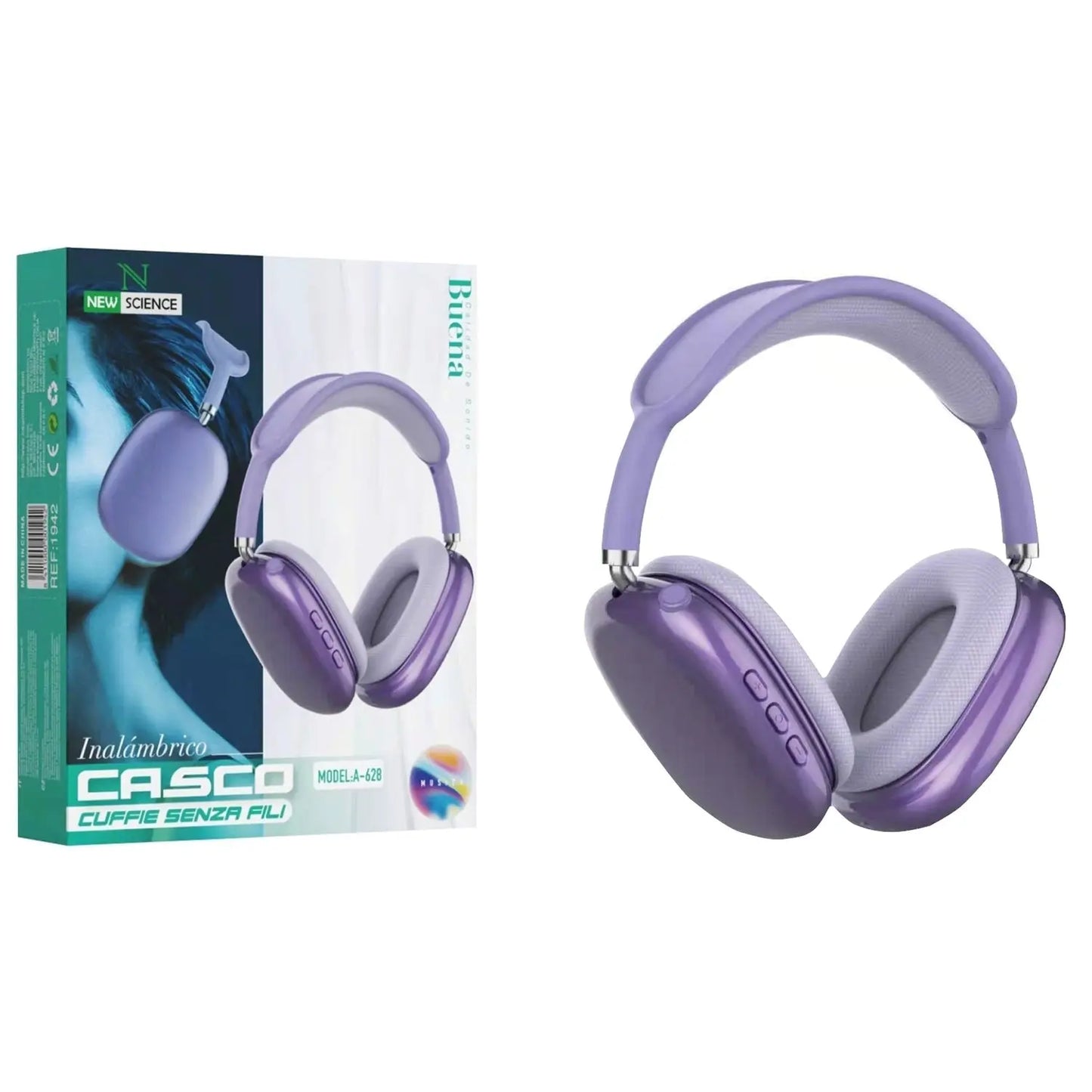 Bežične slušalice A-628 – Ljubičasta - KIKY STORE