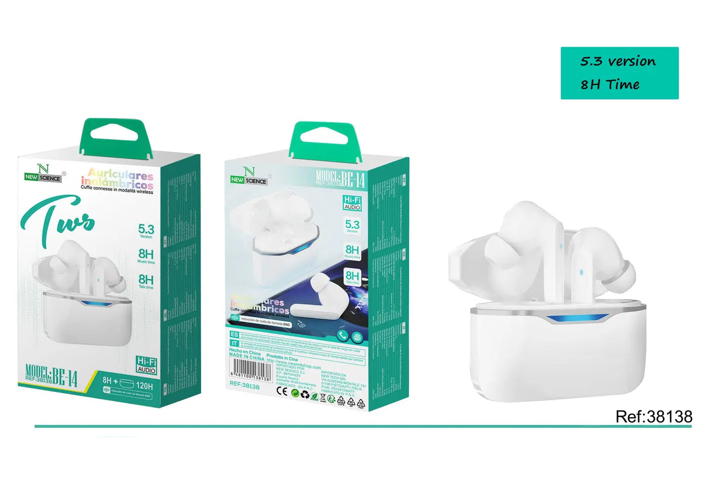 Bežične Bluetooth slušalice BE-14 s Hi-Fi zvukom - KIKY STORE