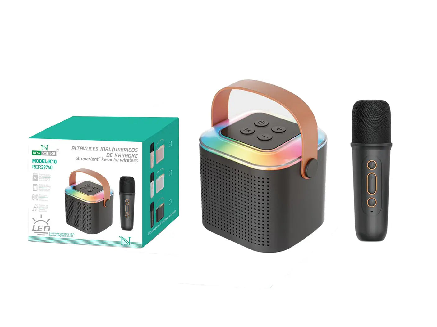 ZVUČNIK SA mikrofonom K10 CRNI - KIKY STORE