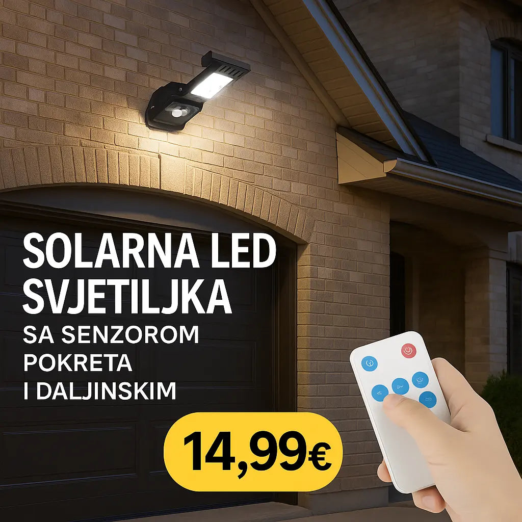 Solarna LED Lampa s Daljinskim i Senzorom Pokreta KIKY STORE