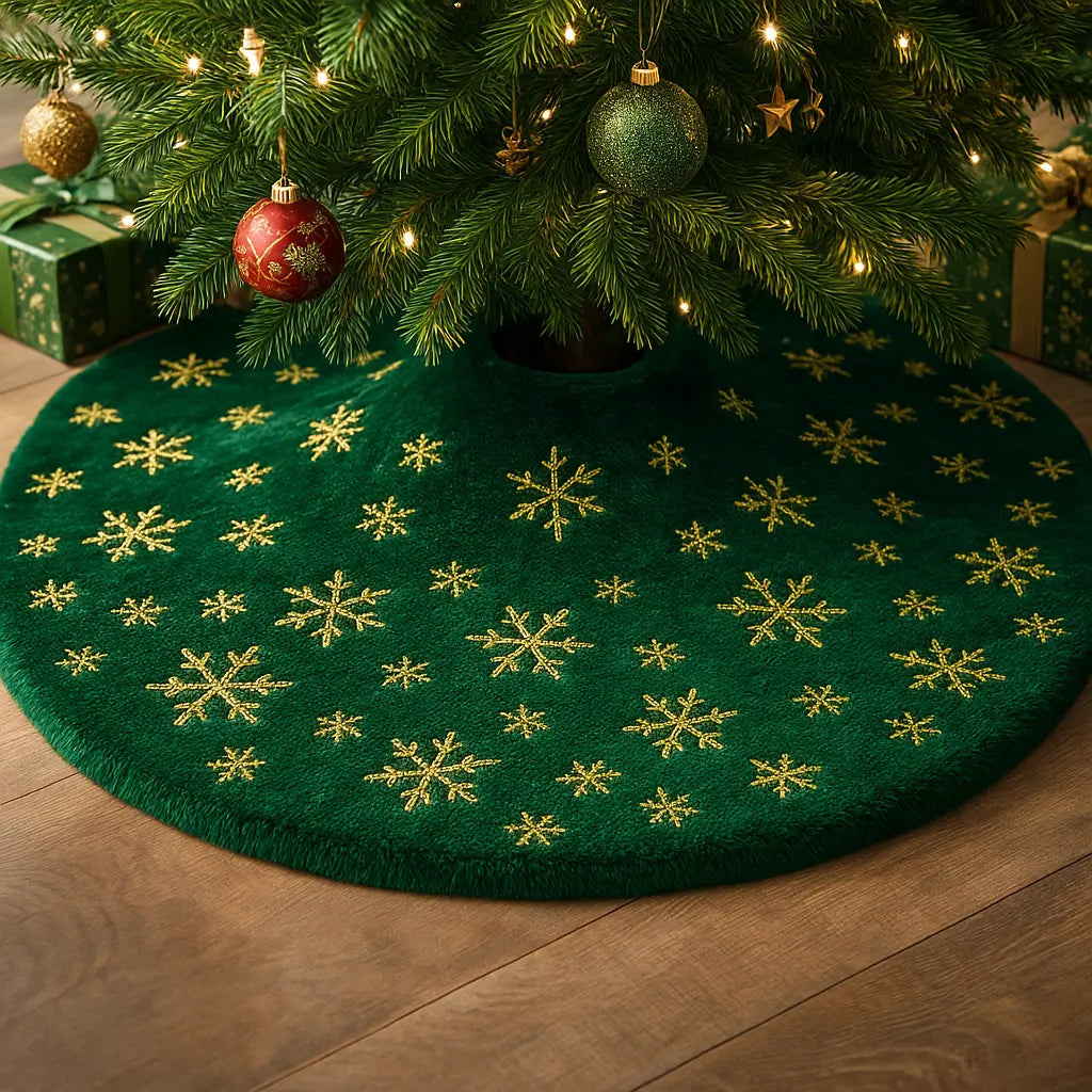 Mekana božićna suknja – Zlatne pahuljice KIKY STORE