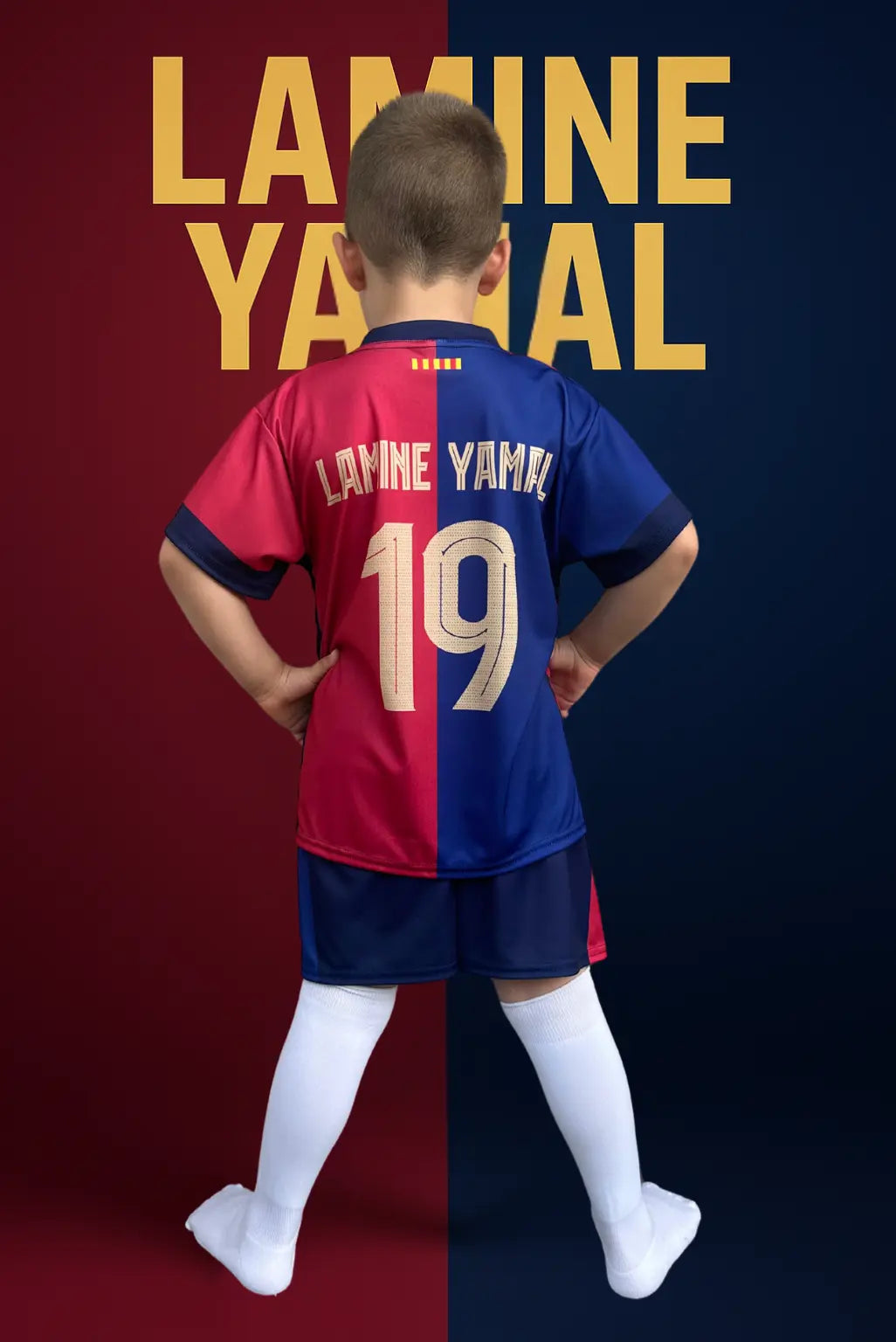 Dječji dres nogometni komplet Yamal barca KIKY STORE