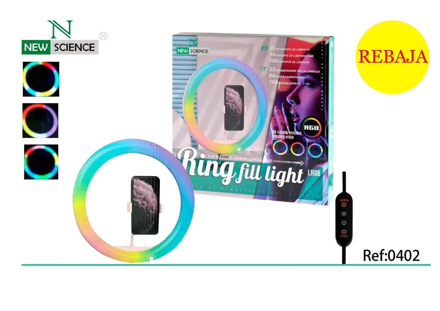 RGB RING 33CM RGB ROZA - KIKY STORE