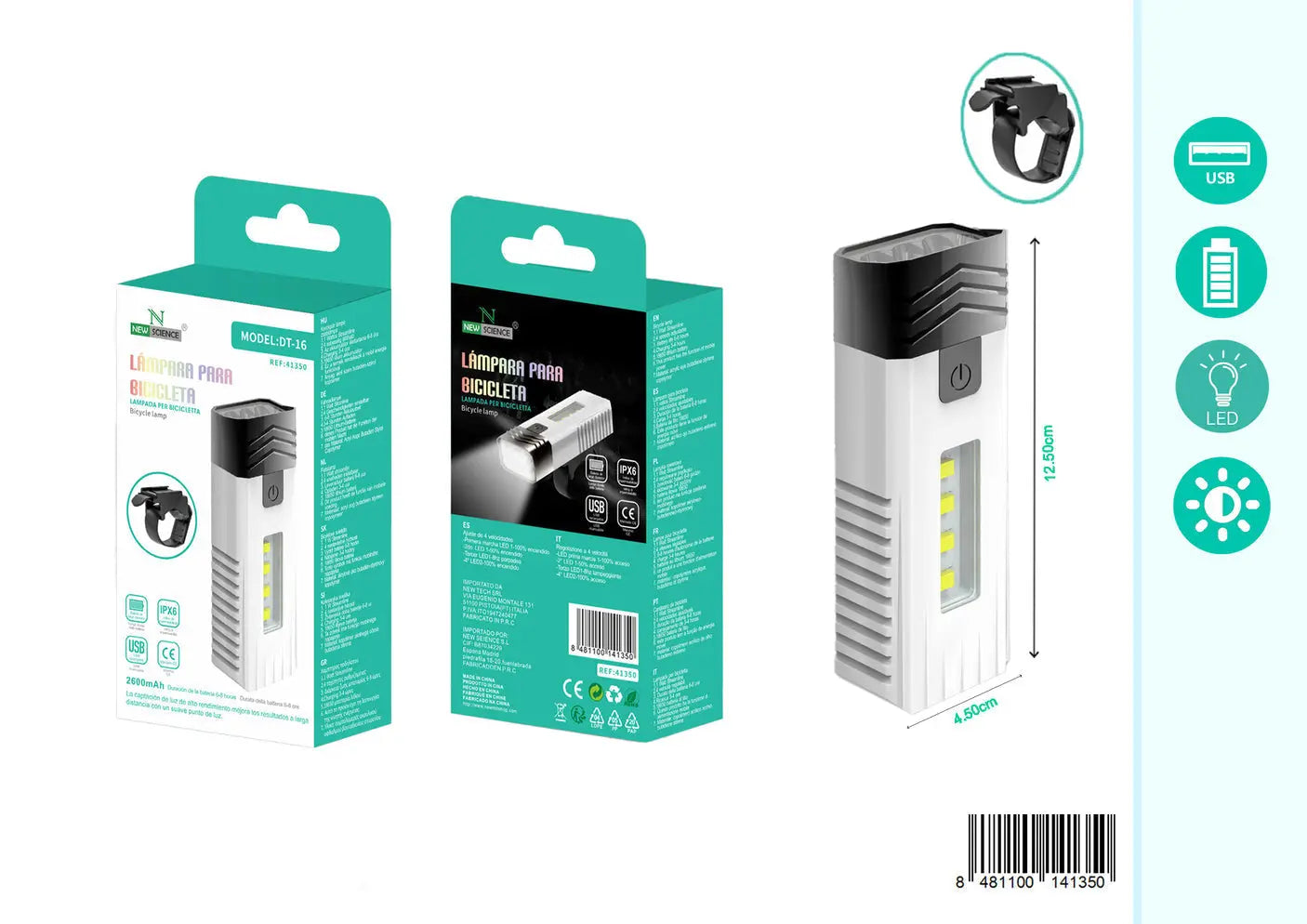 LED svjetlo za bicikl DT-16 - KIKY STORE