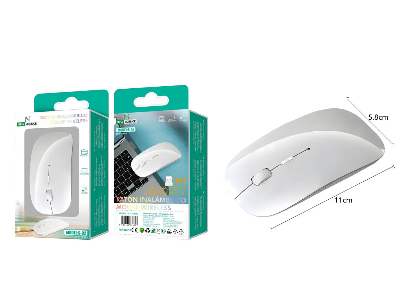 MIS BEŽIČNI S-02 BIJELA - KIKY STORE