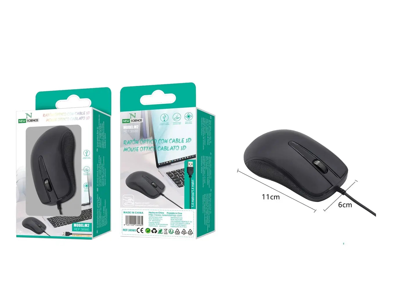 Miš bežični M2 Crni - KIKY STORE