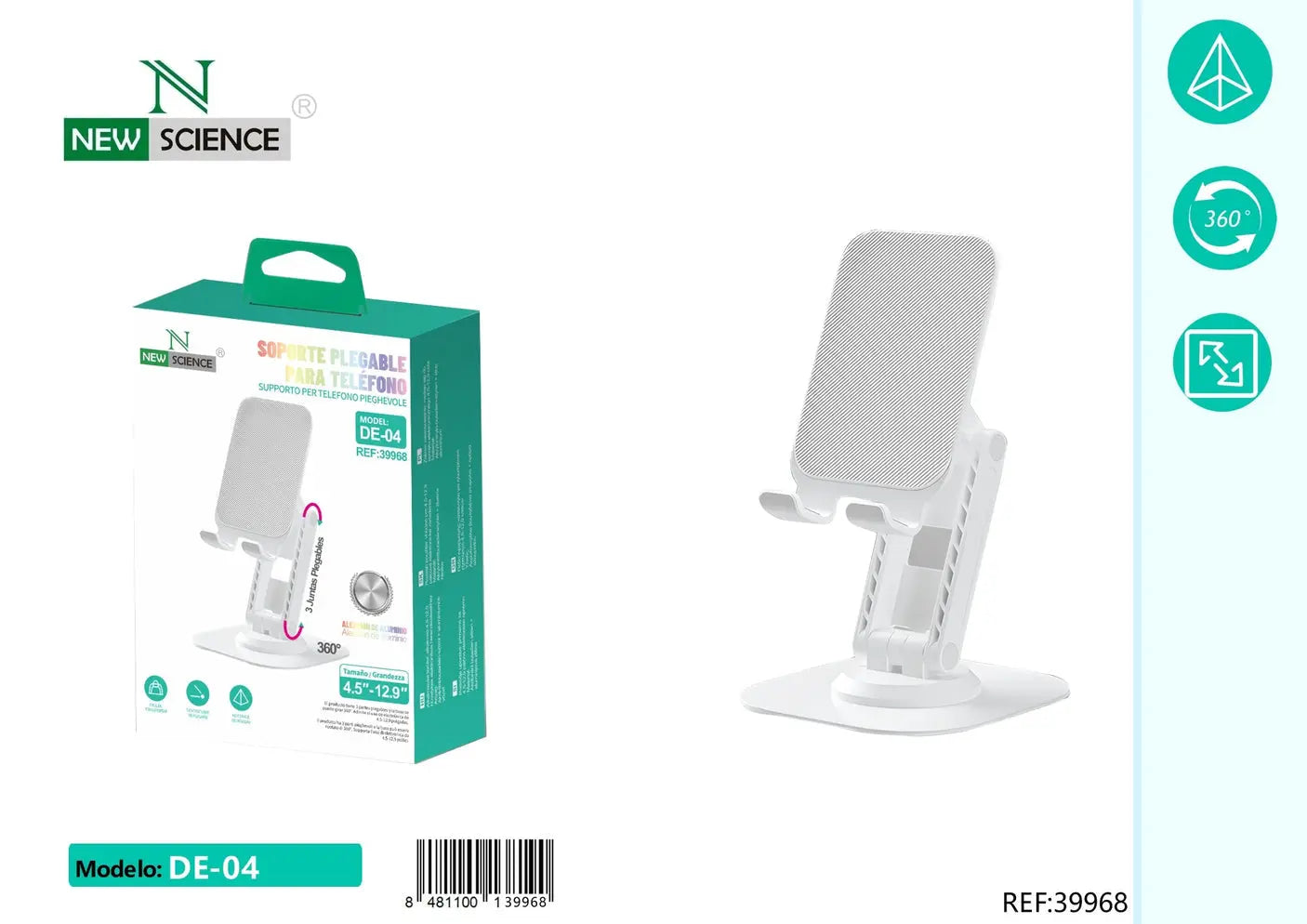 Držač za mobitel - Podesivi stolni stalak DE-04 BIJELI - KIKY STORE