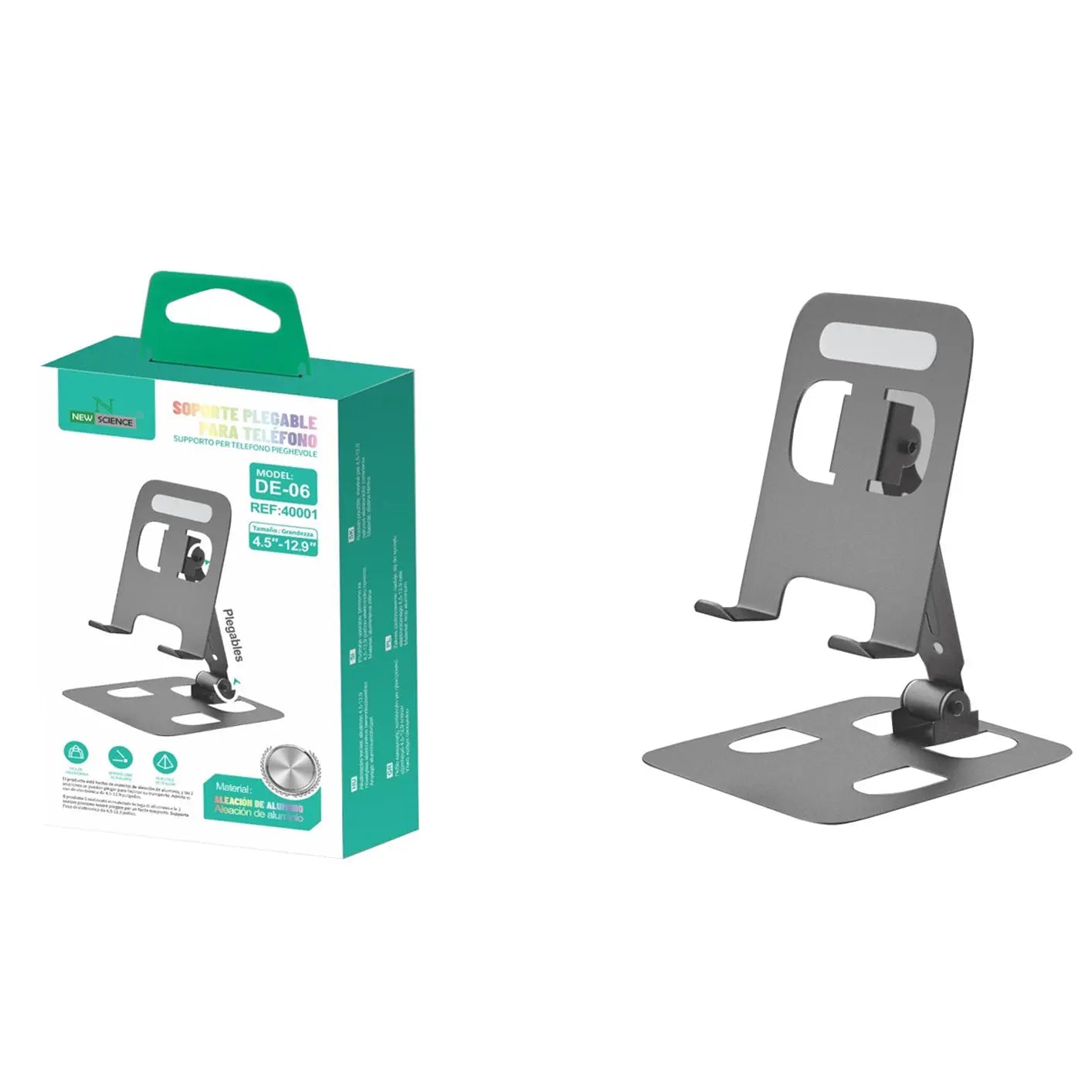 Držač za mobitel - Podesivi aluminijski stalak DE-06 CRNI - KIKY STORE