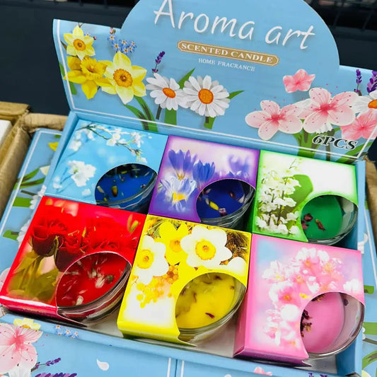 Set mirisnih svijeća Bloom Essence – 6 komada (cvjetni mirisi) KIKY STORE