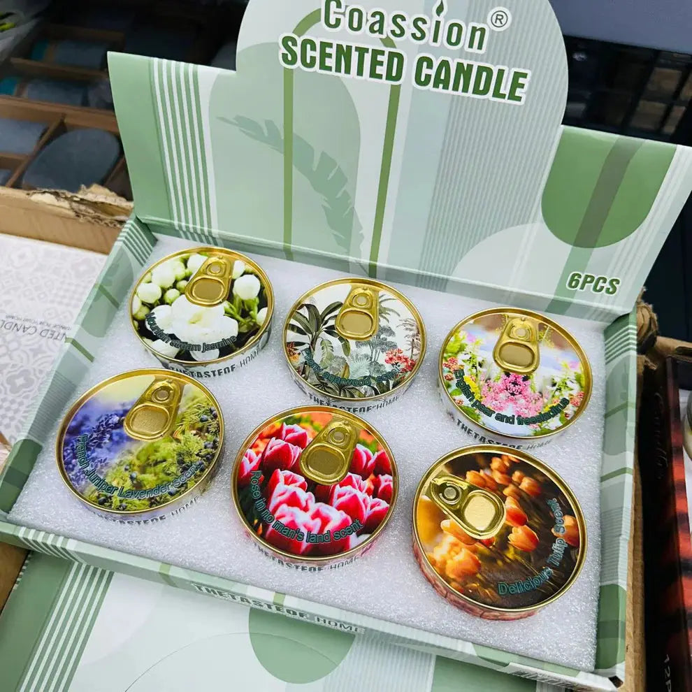 Set mirisnih svijeća Blossom – 6 komada u metalnim konzervama KIKY STORE