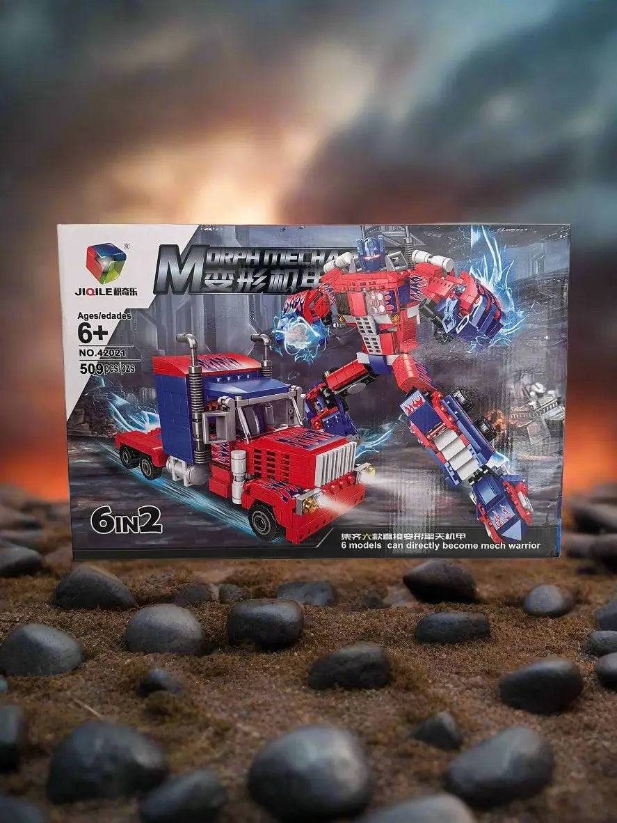 Transformirajući Mehanički Ratnik 6-u-2 – Kreativni Set Kockica - KIKY STORE