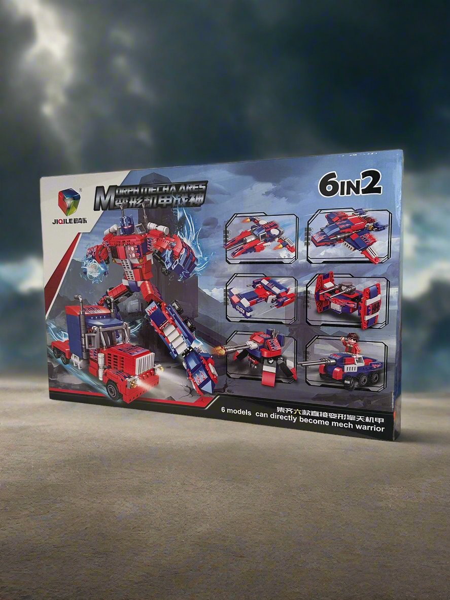 Transformirajući Mehanički Ratnik 6-u-2 – Kreativni Set Kockica