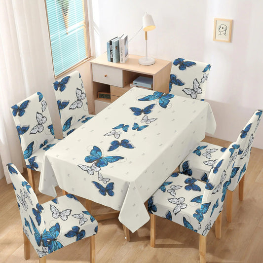 Set Azulina stolnjak + 6 navlaka za stolice - KIKY STORE