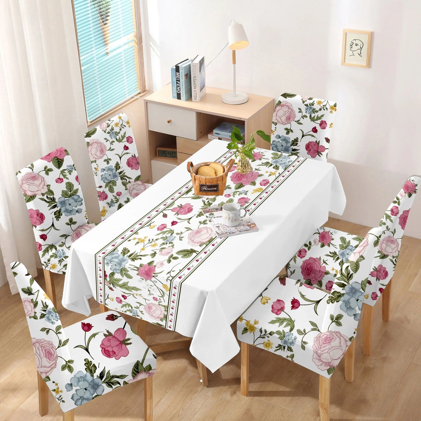 Set Rosavia stolnjak + 6 navlaka za stolice - KIKY STORE
