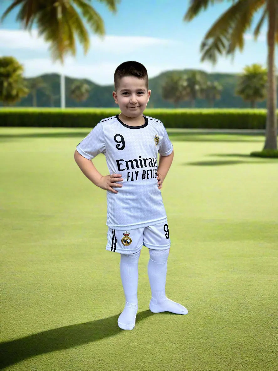 Dječji nogometni dres komplet Mbappe – Real - KIKY STORE