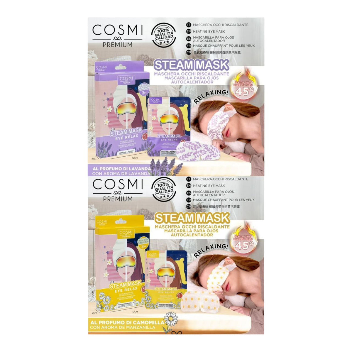 COSMI Steam – topla maska za odmor, 3 kom – prikaz 1