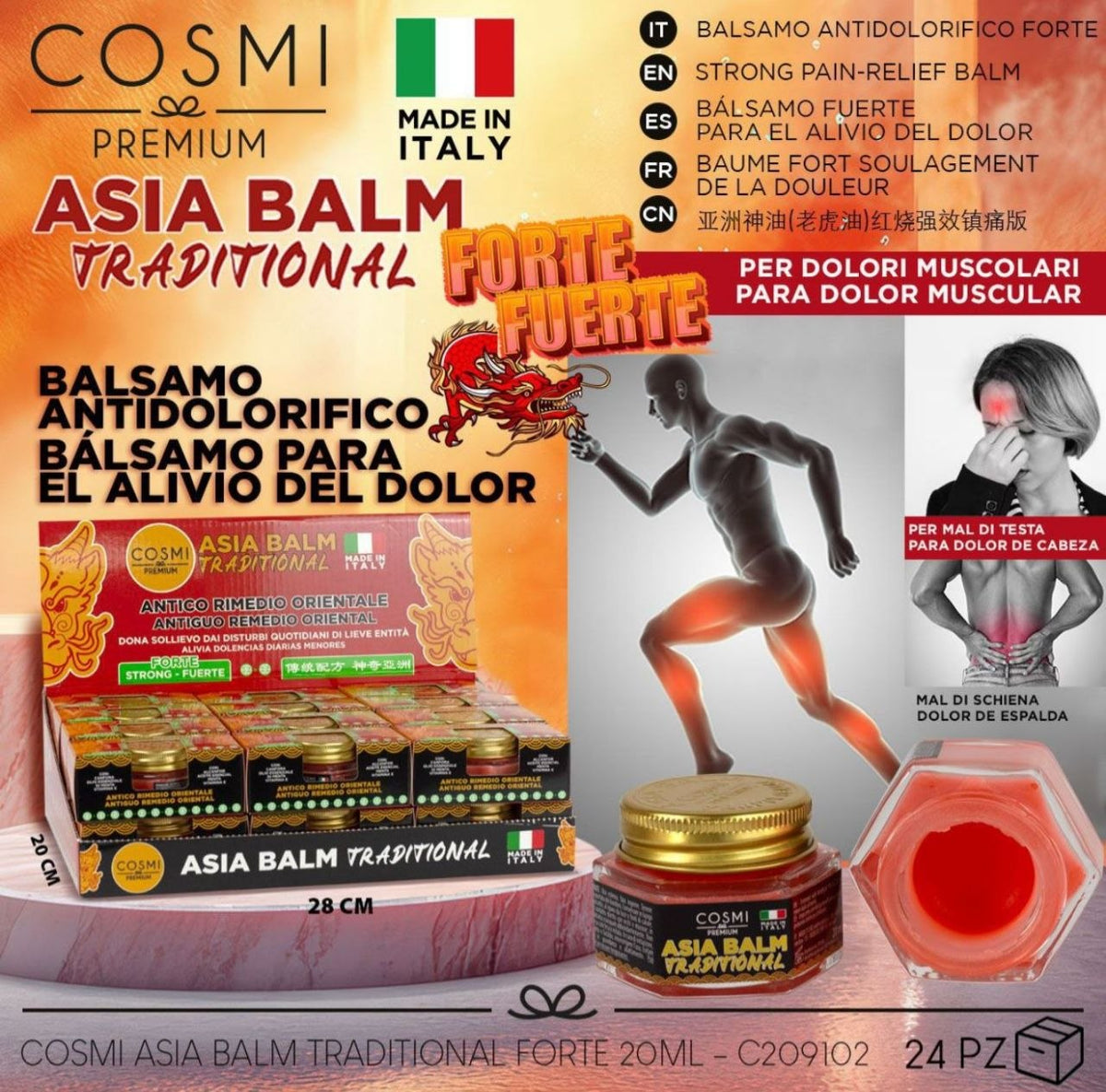 Asia Balm Traditional Forte – masažni balzam, 20 ml – prikaz 1