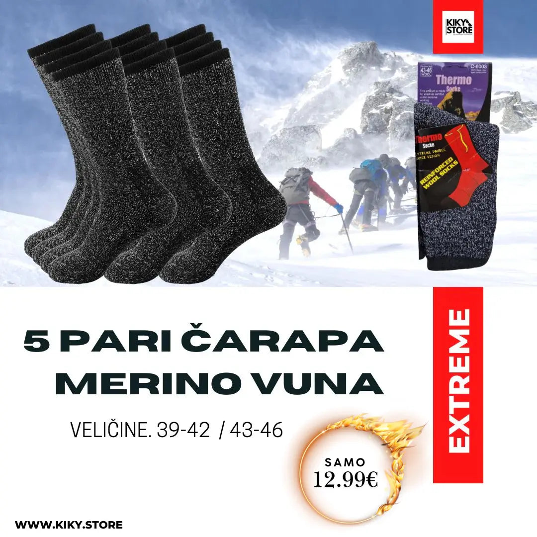5 PARI TERMO ČARAPA KIKY STORE